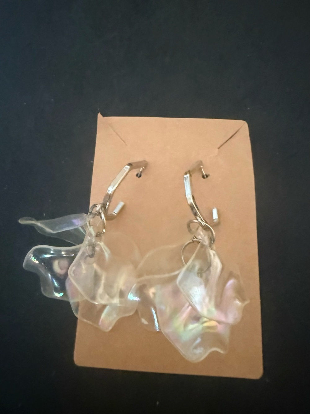 Iridescent Clear Drop Earrings - Women's Jewelry